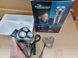 Photo - Kemei Shaver የፂም መላጫ ማስተካከያ Rechargeable Mens Facial Shaver
