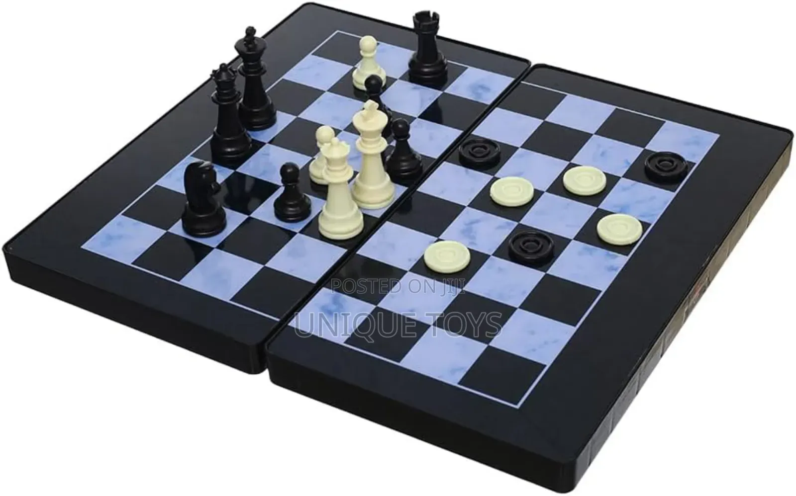 Intellect 3 in 1 Game Board - Chess / Checkers / Backgammon