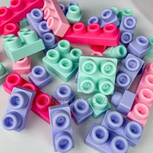 Educational Soft Lego Building Blocks Bucket, 40 PCS