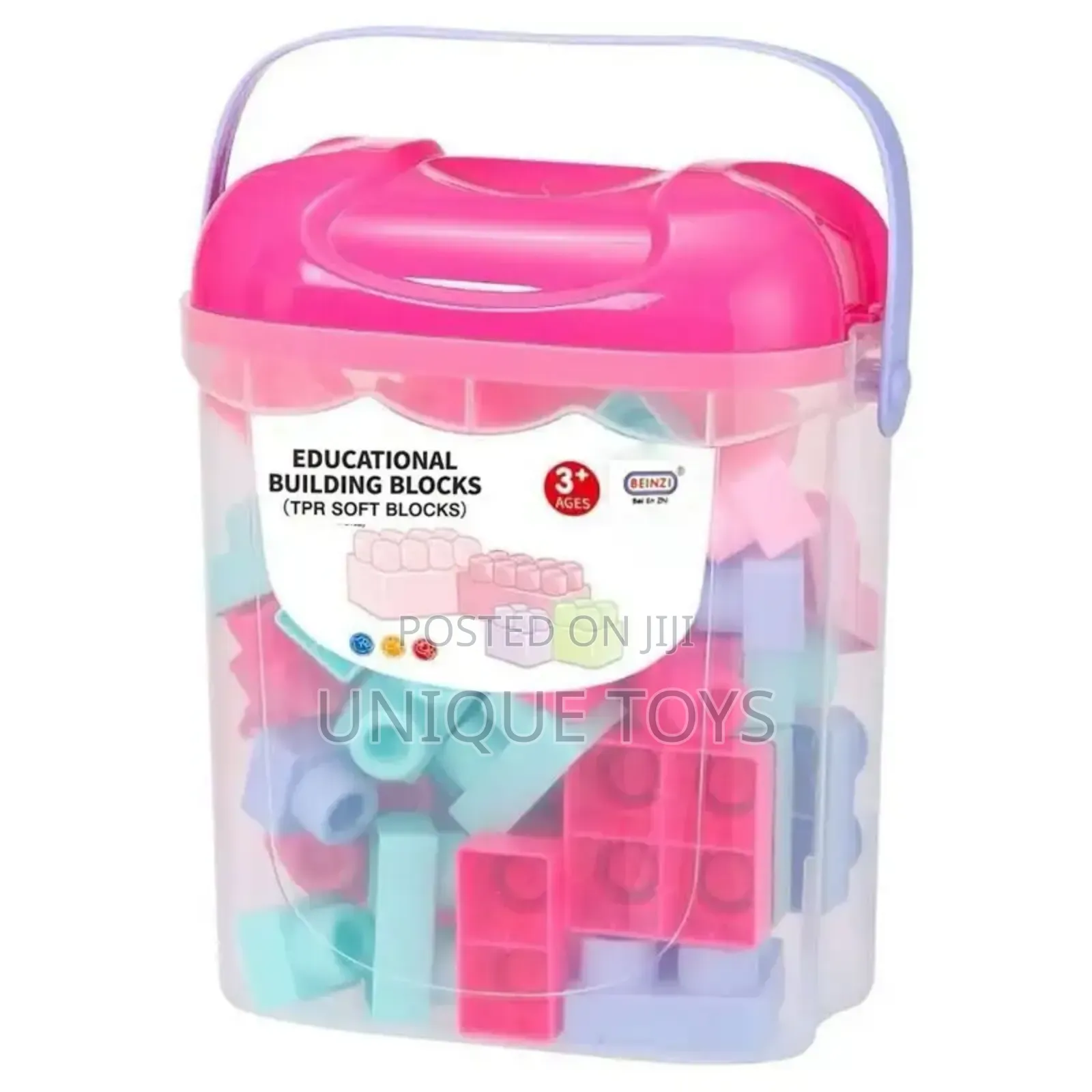 Educational Soft Lego Building Blocks Bucket, 40 PCS
