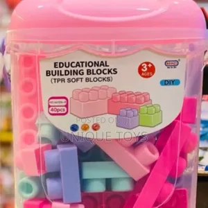 Educational Soft Lego Building Blocks Bucket, 40 PCS