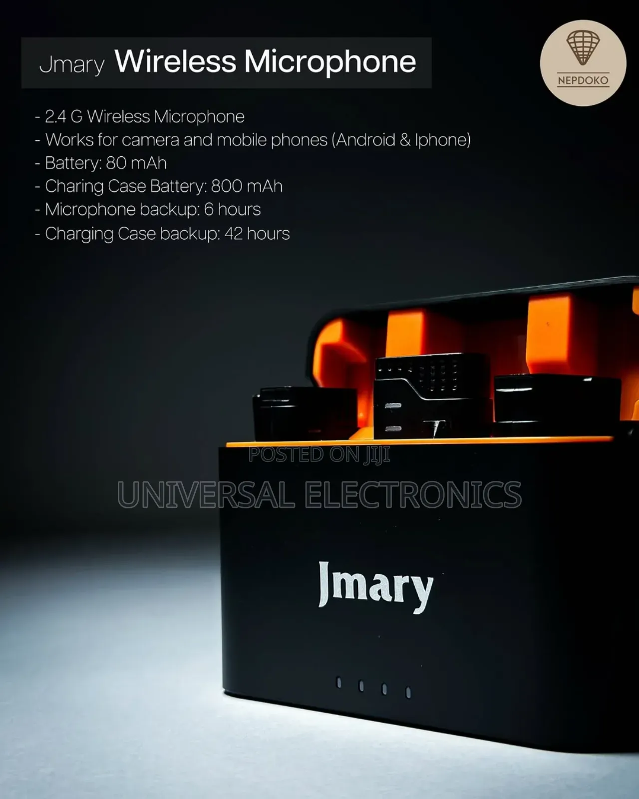 Original Jmary Usb ማይክ - Built-in Noise Reduction