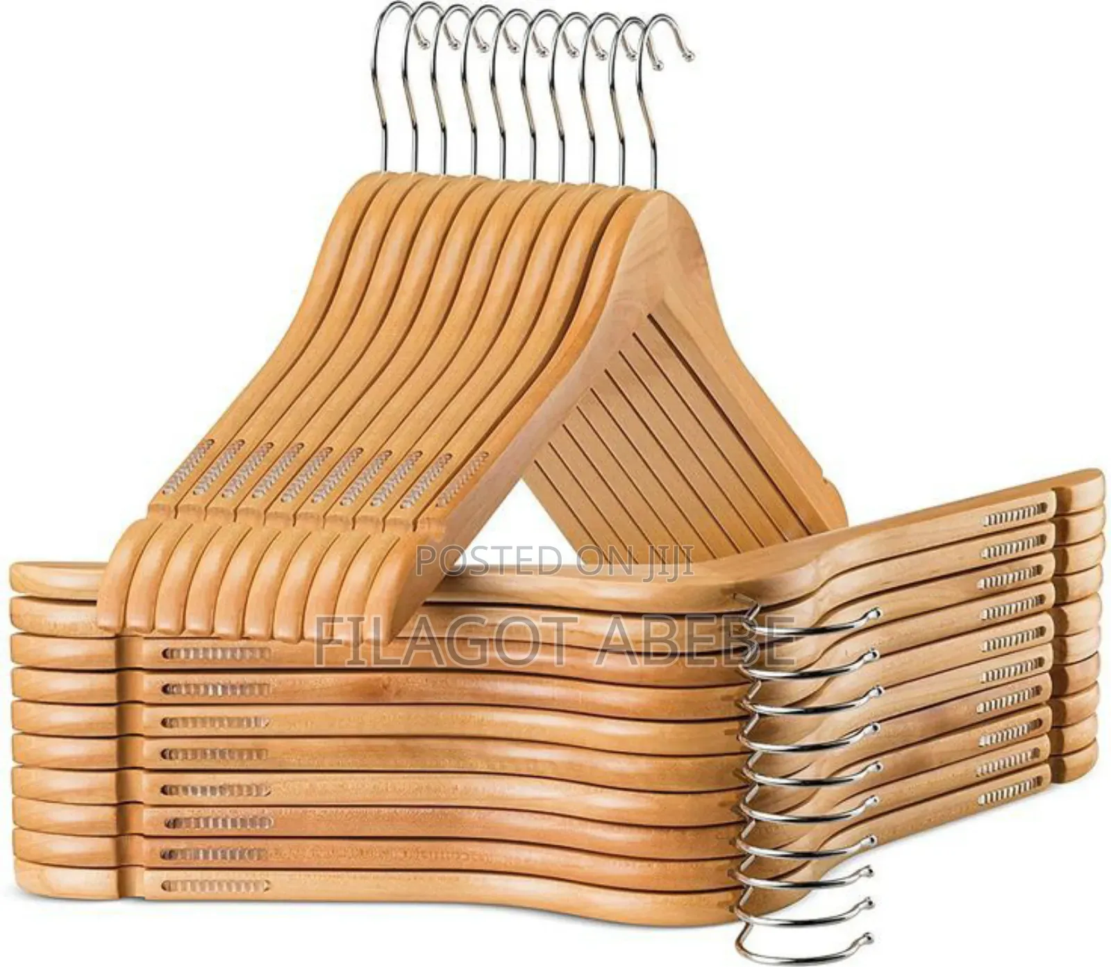12pc Wood Hanger .Imported Strong Wood Clothe Hangers