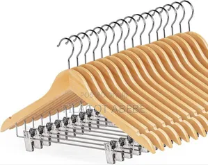 12pc Wood Hanger .Imported Strong Wood Clothe Hangers