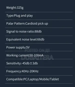 Original Jmary Cardiod 88db Podcaste Microphone With Anc