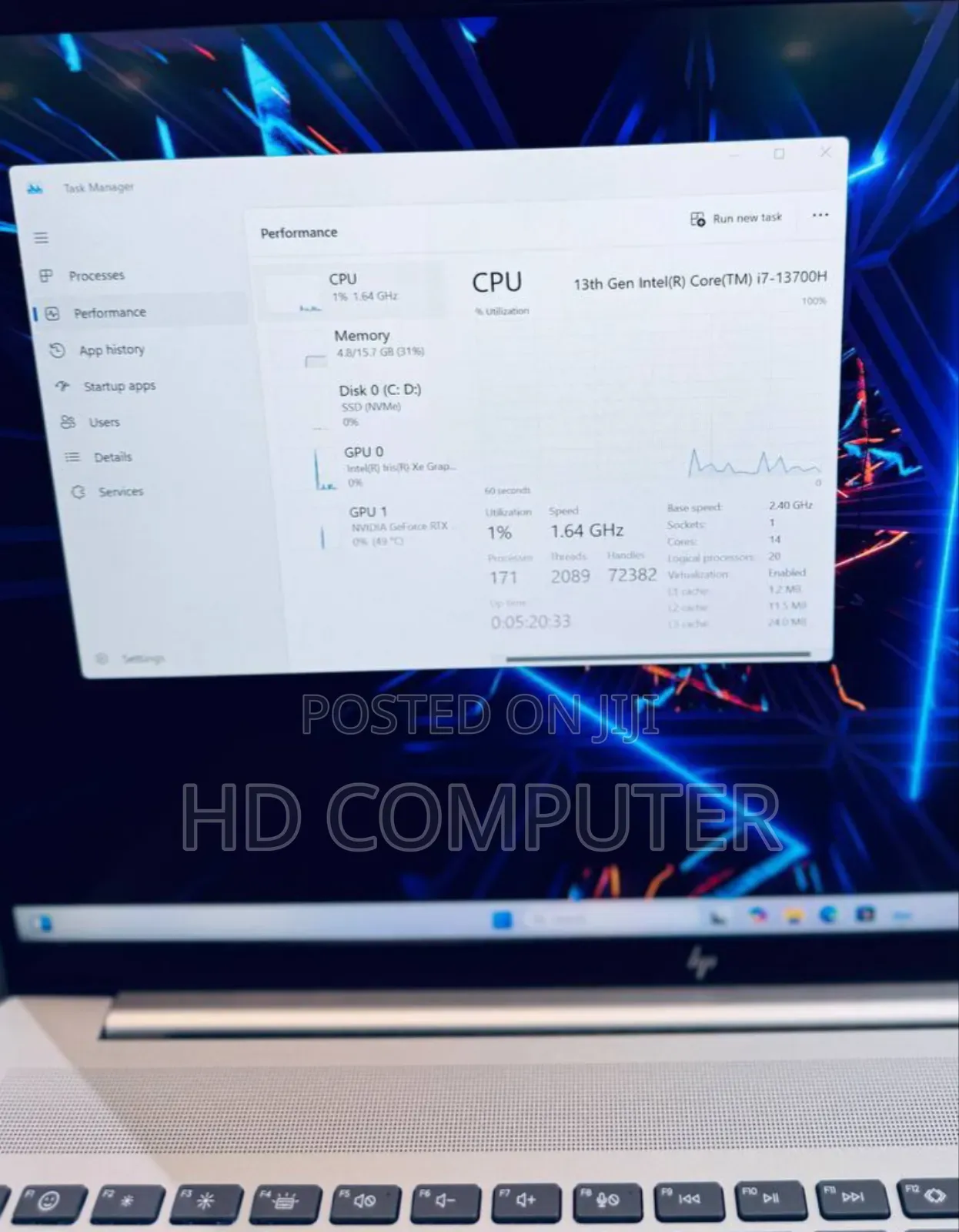 New Laptop HP 16GB Intel Core I7 SSD 1T