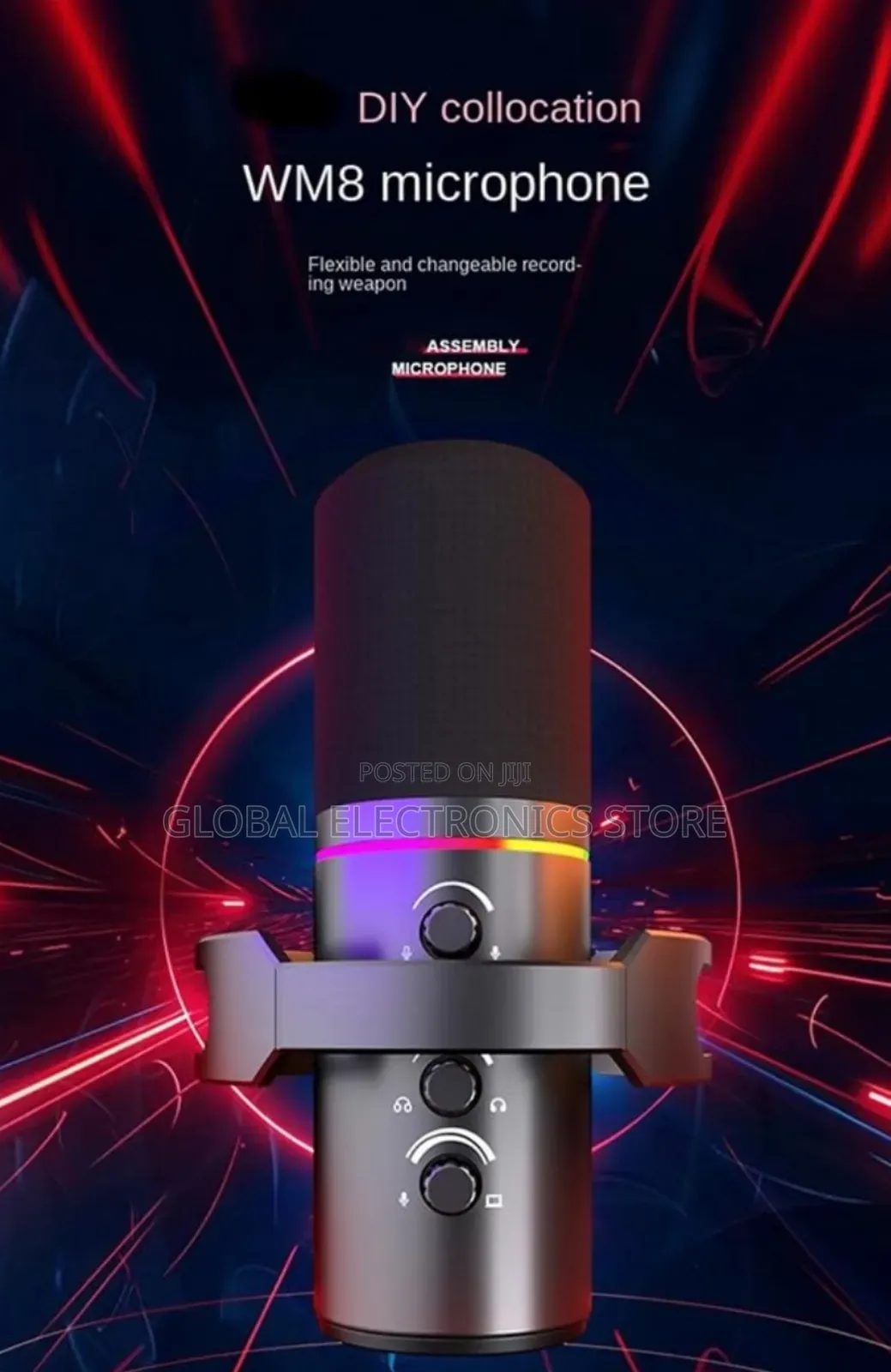 Dynamic Microphone Usb and XLR With Cantilver Stand