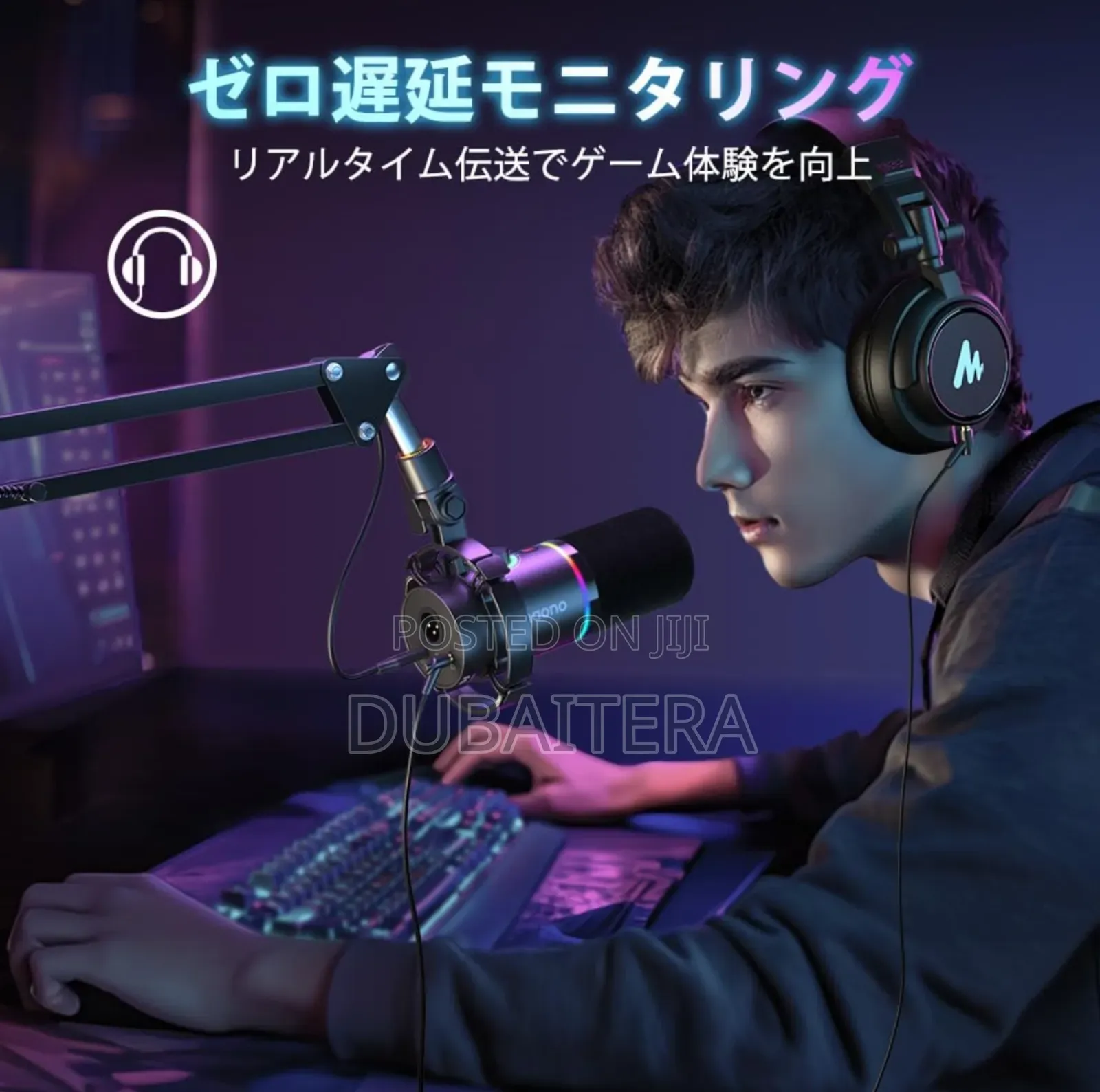 XLR/Usb Dynamic Microphone, RGB Podcast Mic With Extreme Anc