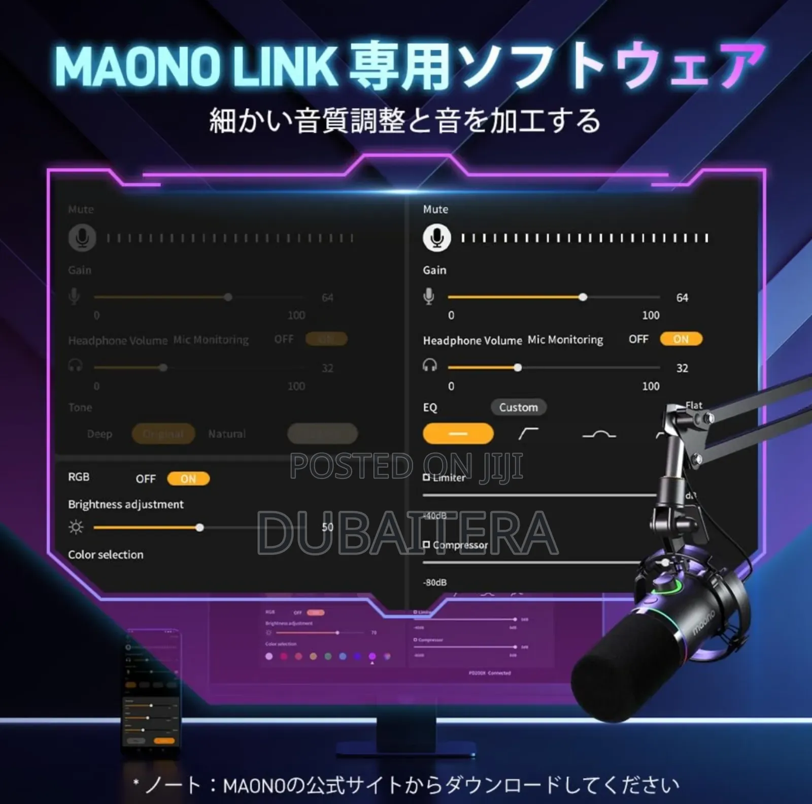 XLR/Usb Dynamic Microphone, RGB Podcast Mic With Extreme Anc