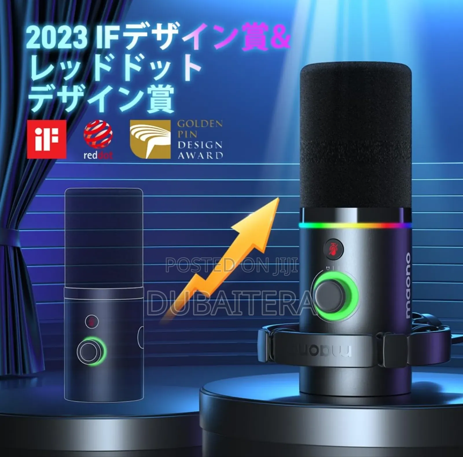 XLR/Usb Dynamic Microphone, RGB Podcast Mic With Extreme Anc