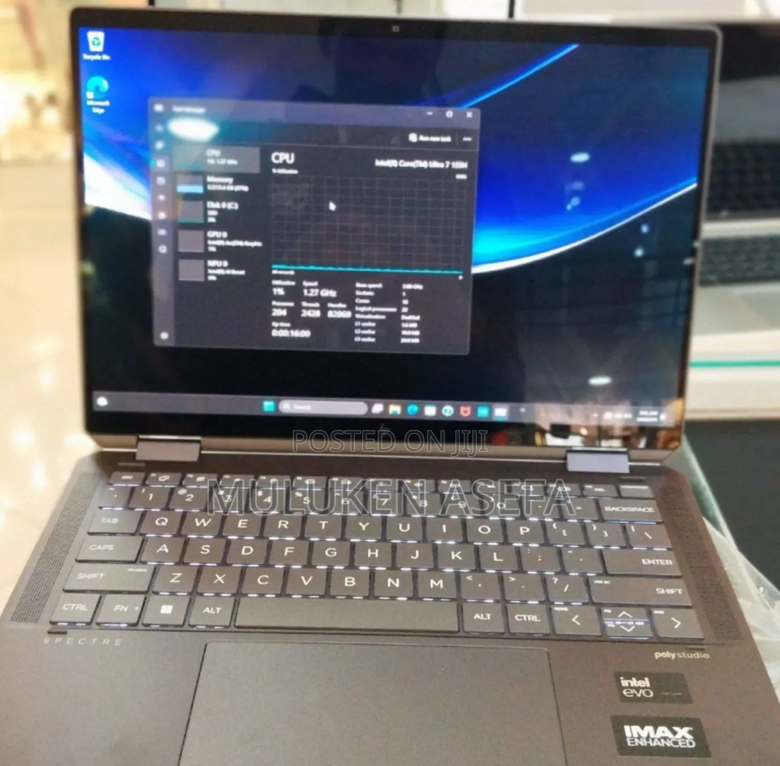 New Laptop HP Spectra 13 16GB Intel Core Ultra 7 SSD 1T