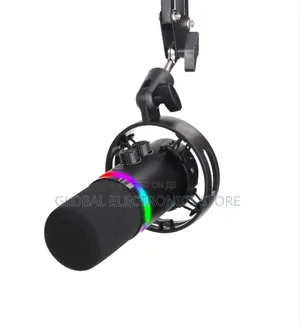 Photo - XLR Usb Dynamic Microphone With RGB Light 3.5mm Headphone