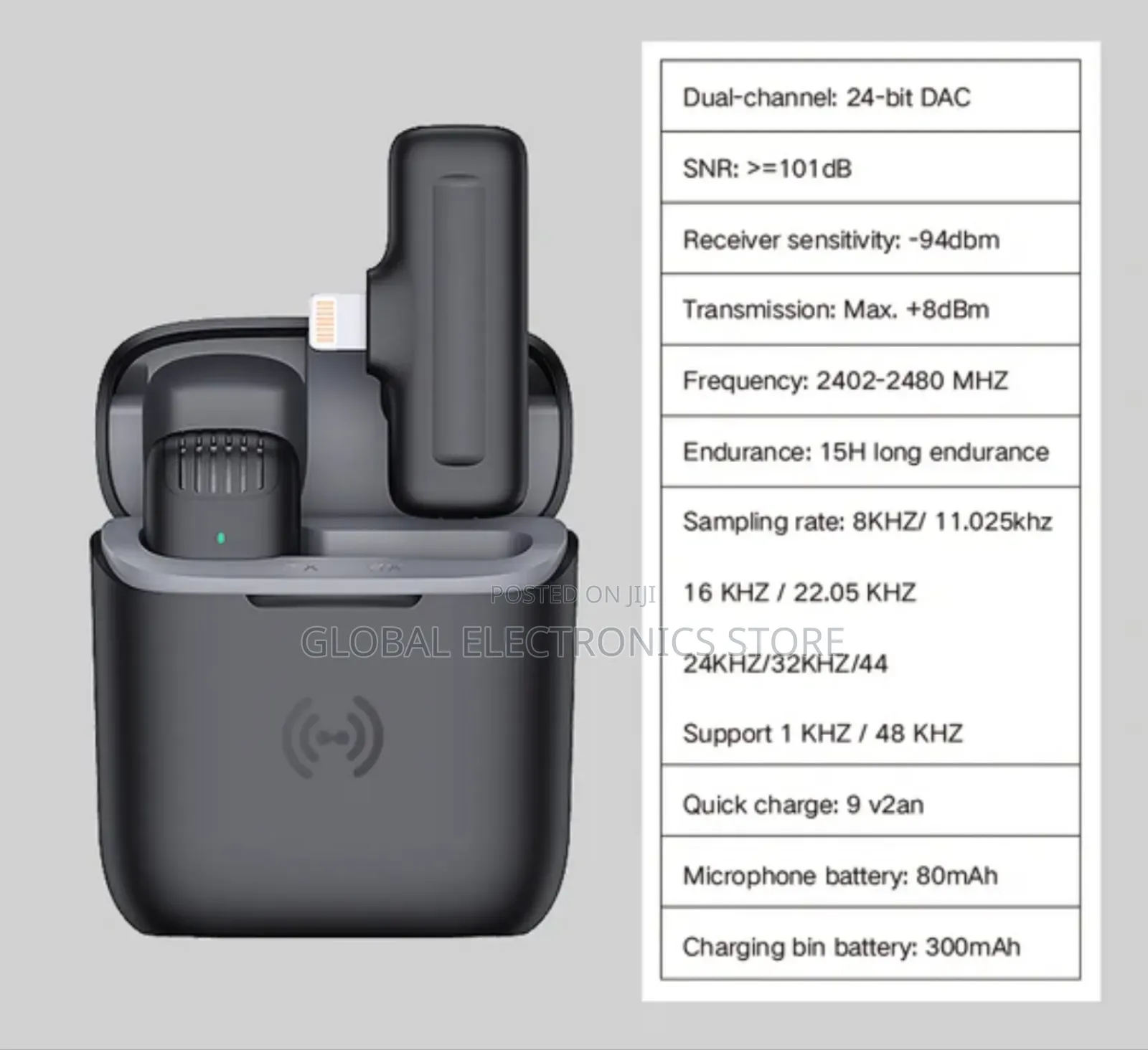 Wireless Microphone With Charging Case – Type-C (1:1)