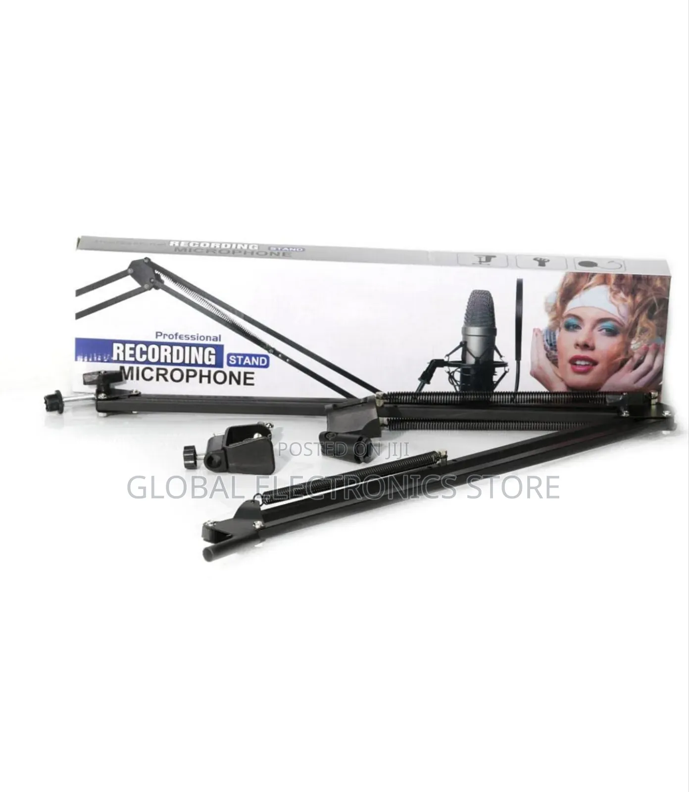 Adjustable Microphone Stand With Suspension Scissor Arm