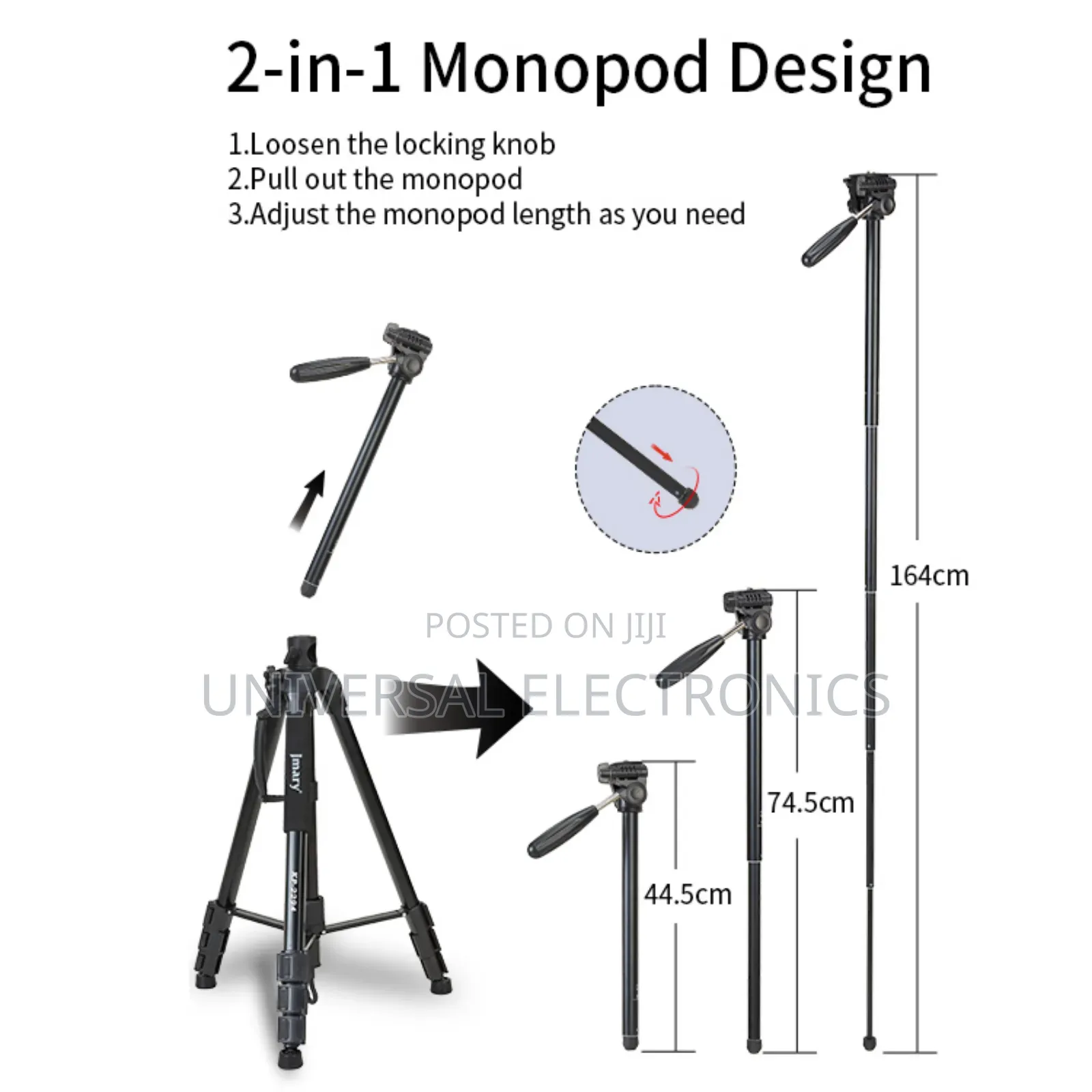 Professional Tripod for Dslr, Phone, and Video Gear