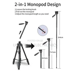 Professional Tripod for Dslr, Phone, and Video Gear