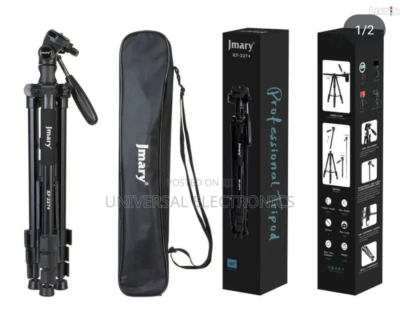 Smooth 360° Rotation Tripod – Perfect for Video Pan Shots!