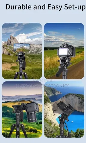 Outdoor-Ready Tripod – Sturdy Build With Anti-Slip Feet!