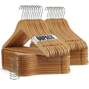 Premium Wooden Hangers 90 Pack - Durable Slim Coat Hanger