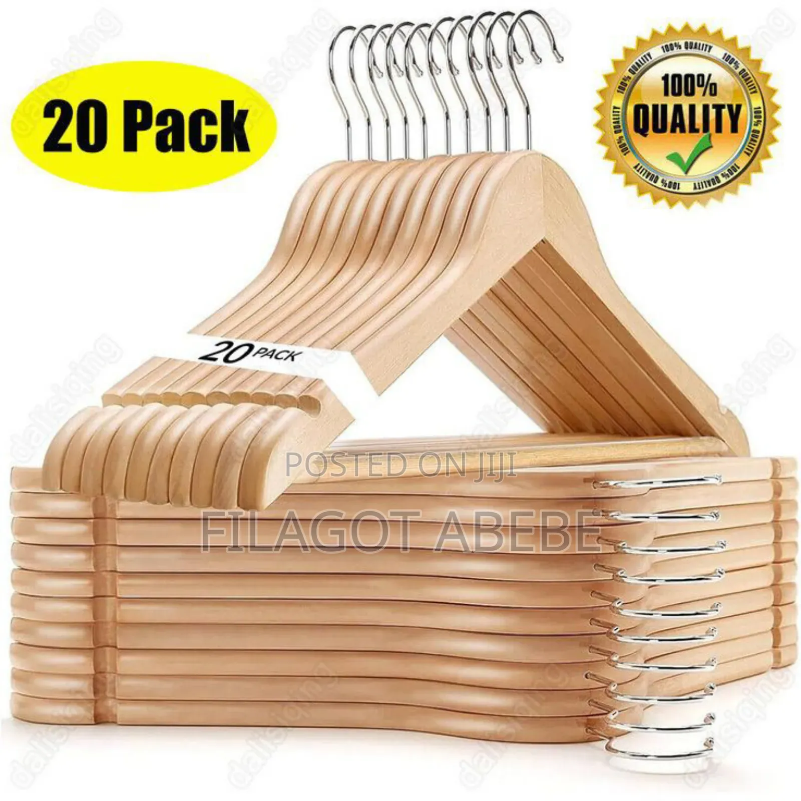 Premium Wooden Hangers 90 Pack - Durable Slim Coat Hanger