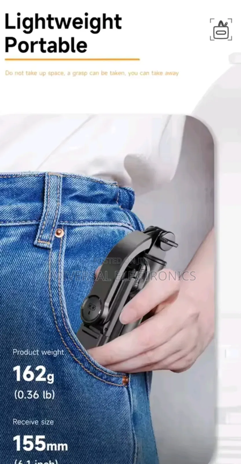 Selfie Stick With Adjustable Light(Capture Your Best Angle!)