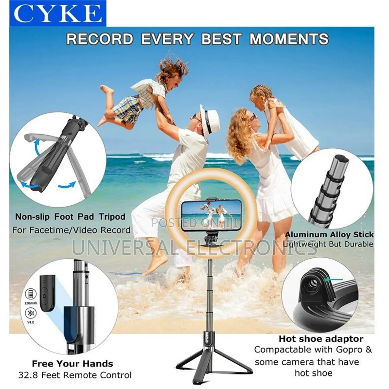 Wireless Tripod Selfie With Fill Light – Vlog, Snap, Go!