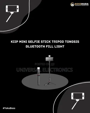3-in-1 Tripod Selfi Stick With Fill Light Bluetooth Remote!
