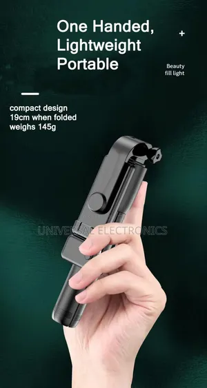 3-in-1 Tripod Selfi Stick With Fill Light Bluetooth Remote!