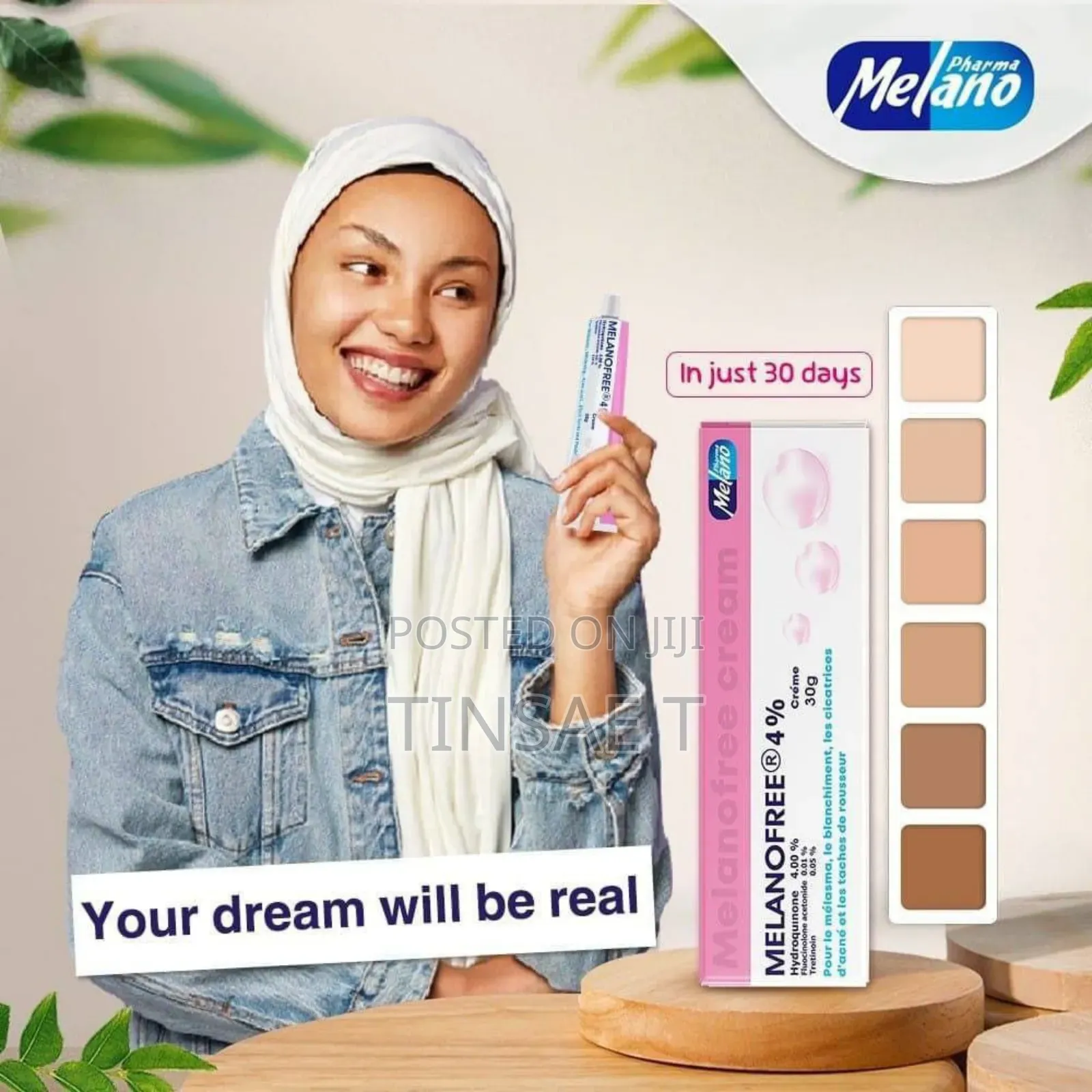 ማድያትን በቀላሉ የሚያጠፋ ሜላኖ ፍሪ ክሬም Melano Free Lightening Cream