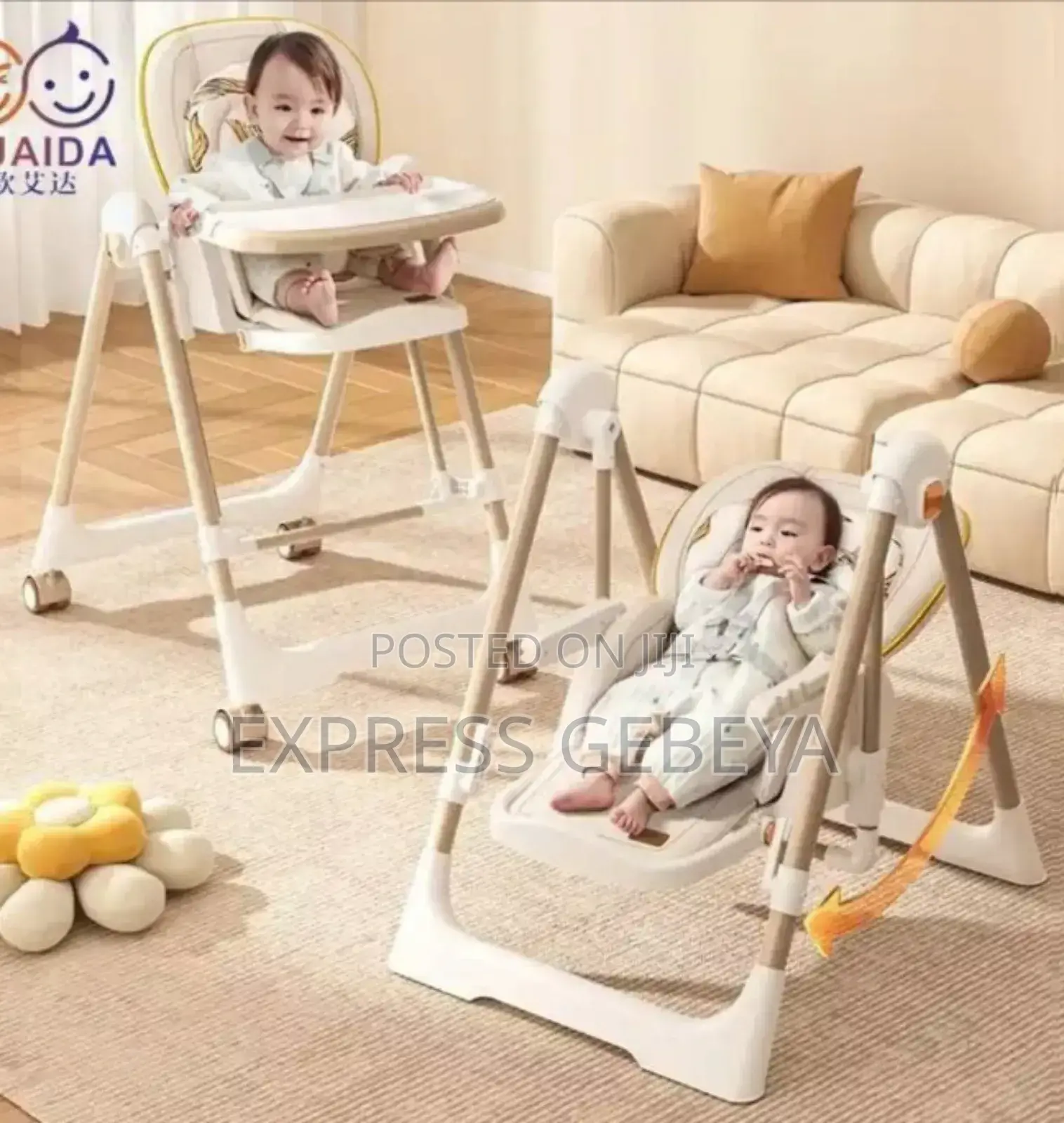 5-in-1 High Chair Multifunctional Rocker