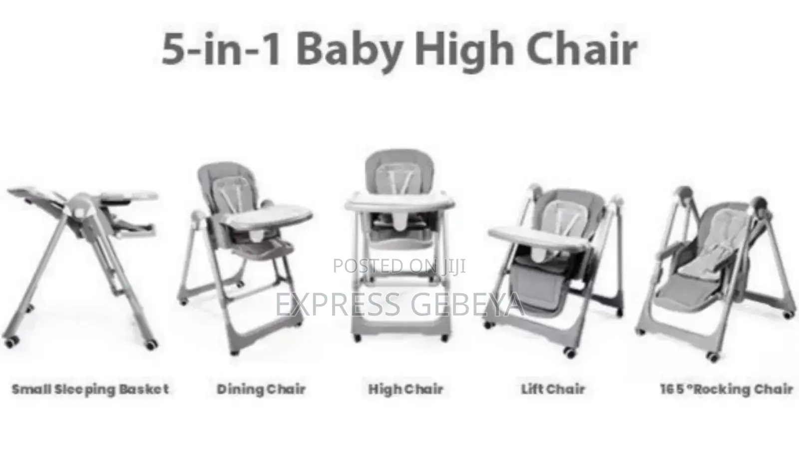 5-in-1 High Chair Multifunctional Rocker