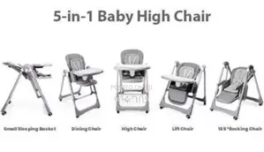 5-in-1 High Chair Multifunctional Rocker