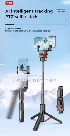 All-in-One Selfie Stick: Ai Tracking Stabilizer