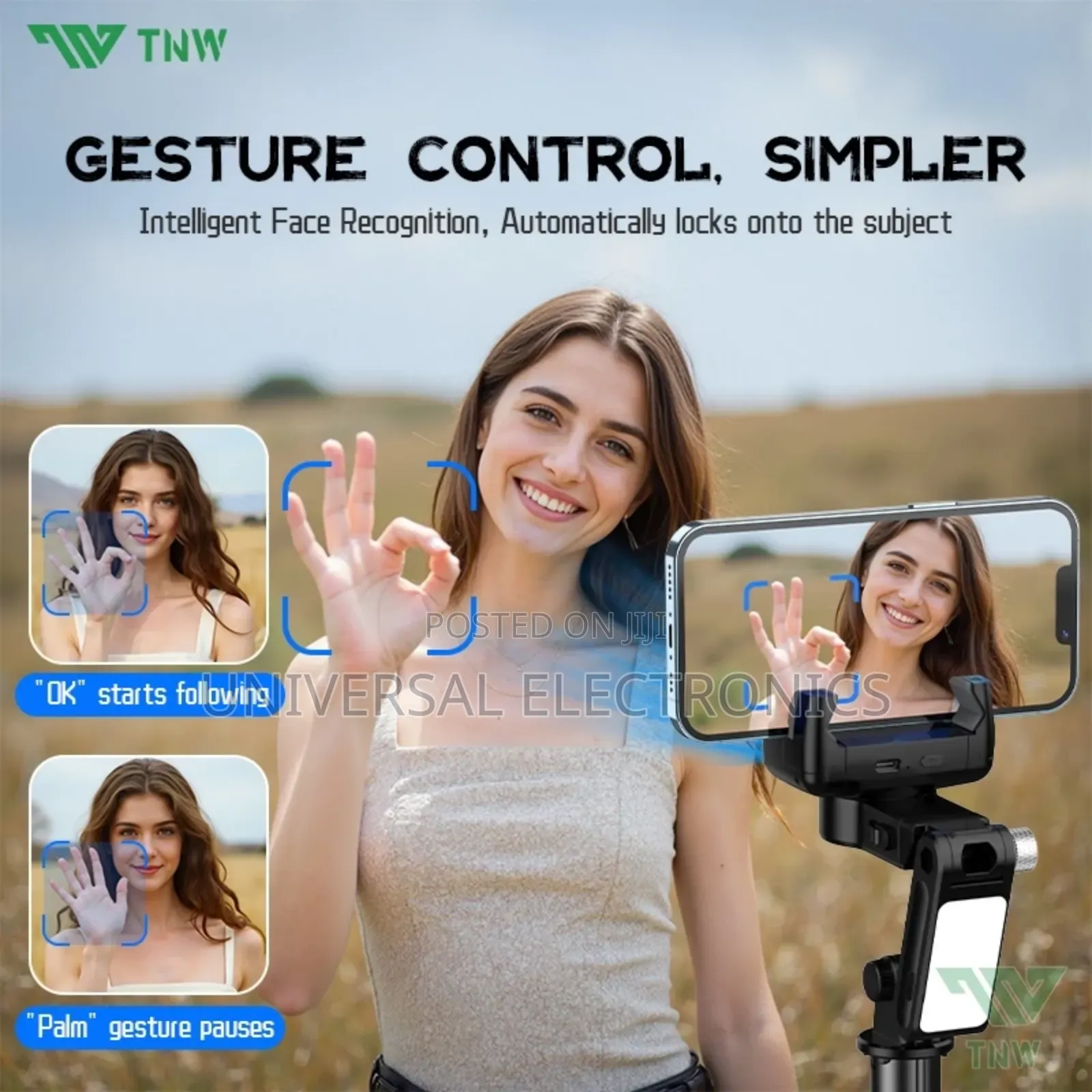 All-in-One Selfie Stick: Ai Tracking Stabilizer