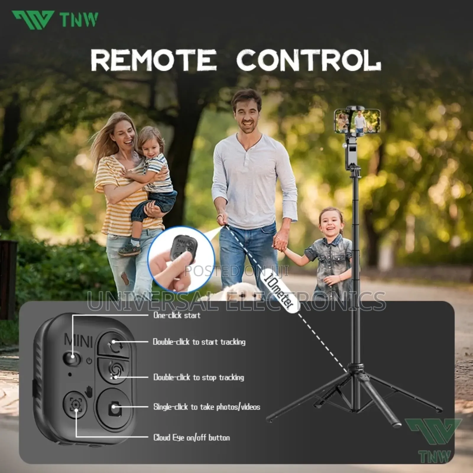Extendable 1.3 M Ai Face Tracking Tripod Gimbal + Remote!