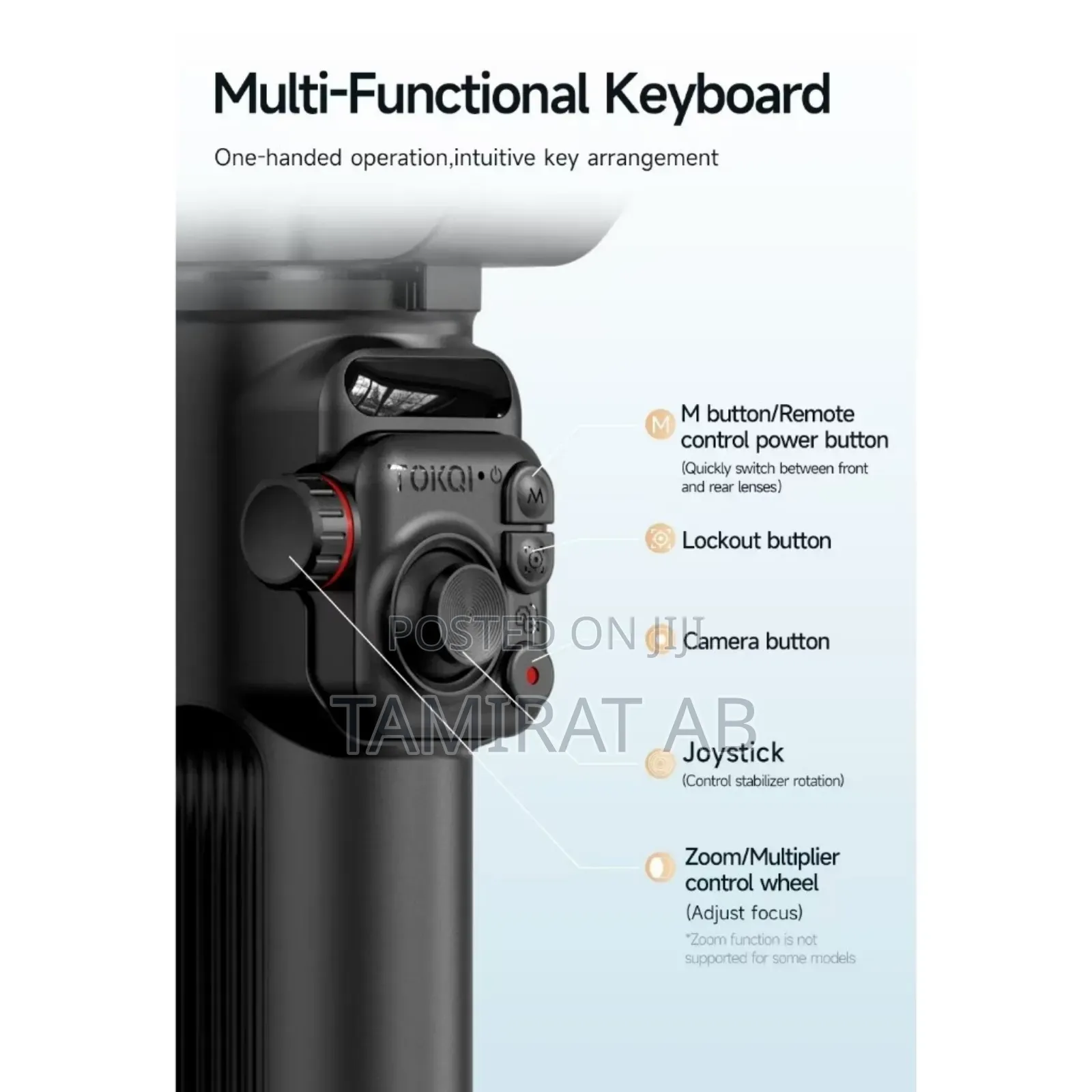 Tokqi M03 Upgraded Intelligent 3-Axis Gimbal Stabilizer