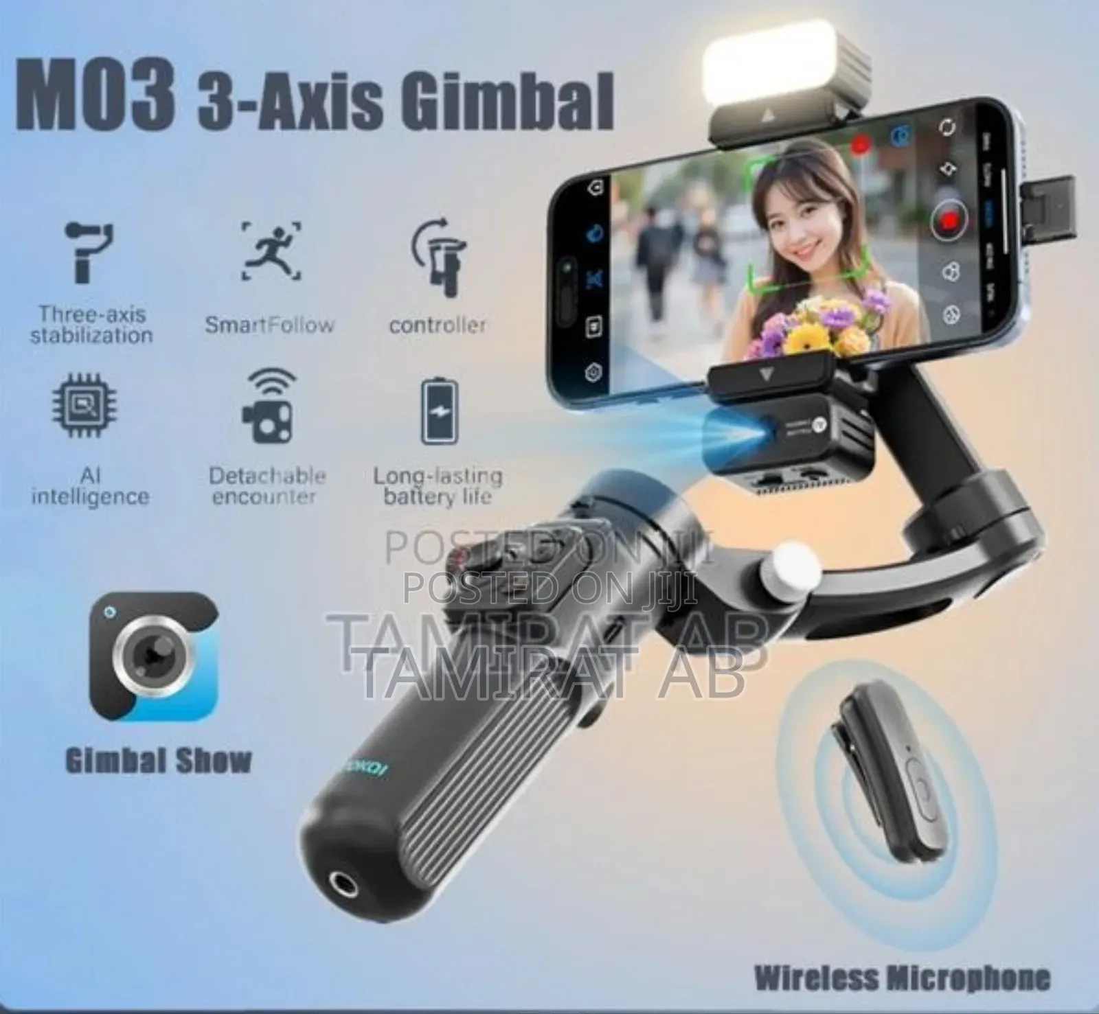 Tokqi M03 Upgraded Intelligent 3-Axis Gimbal Stabilizer