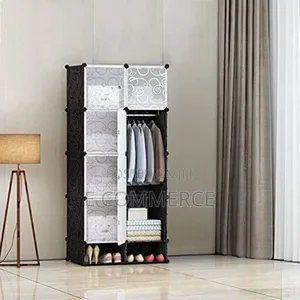 Plastic And Metal Cubic Cloth Cabinet