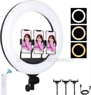 Photo - 22 Inch Rgb Ringlight With 3 Phone Holder And 2.1m Stand