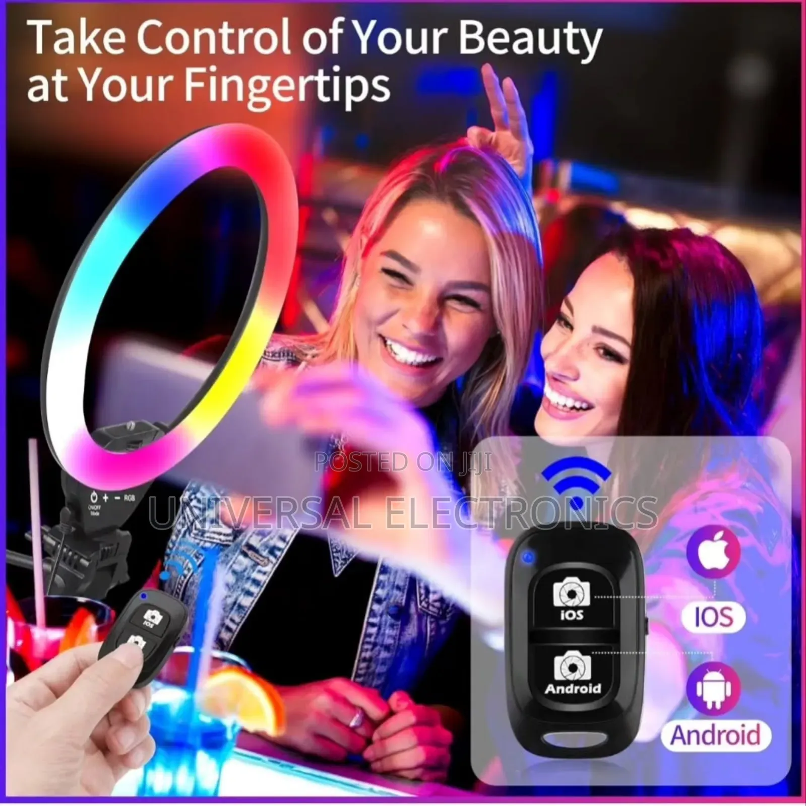 Professional RGB Ringlight– Adjustable, Bright Stylish