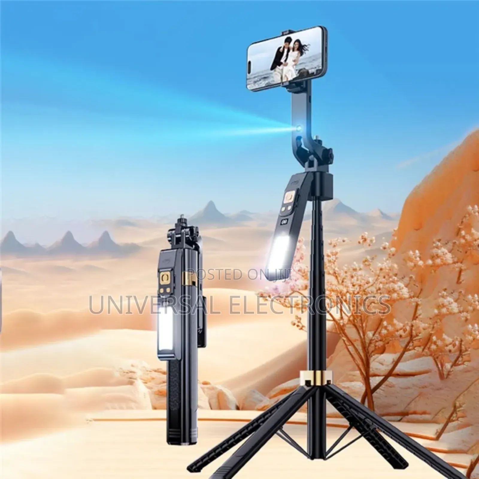Pro Selfie Stick With Stand–Lightweight Adjustable Height