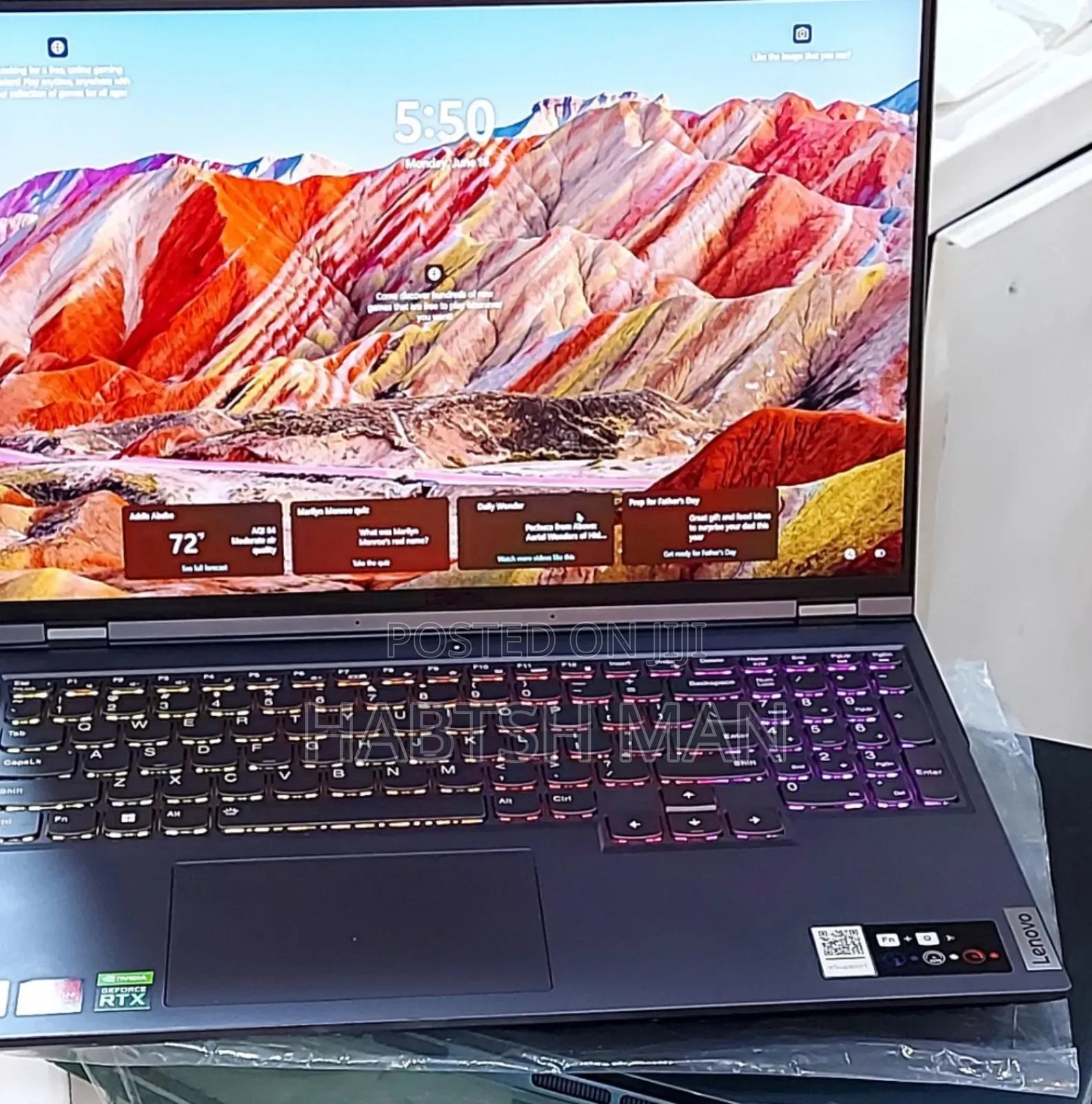 New Laptop Lenovo Legion 5 16GB AMD Ryzen 7 SSD 512GB