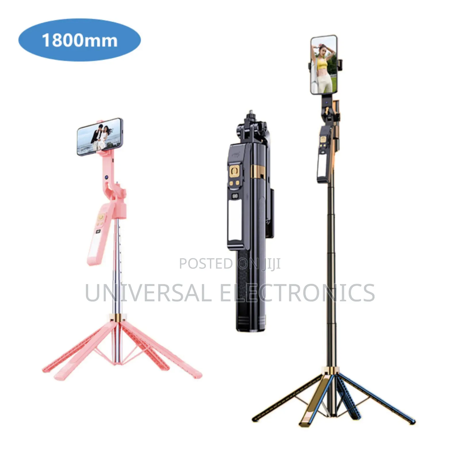 Tripod + Selfie Stick in One( Great for Wide and Tall Shots)