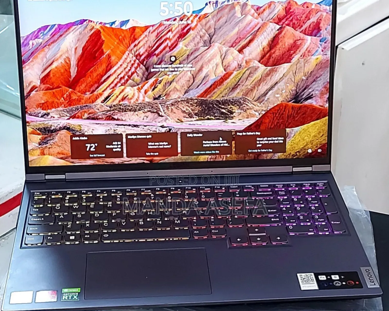 New Laptop Lenovo Legion 5 16GB AMD Ryzen 7 SSD 512GB