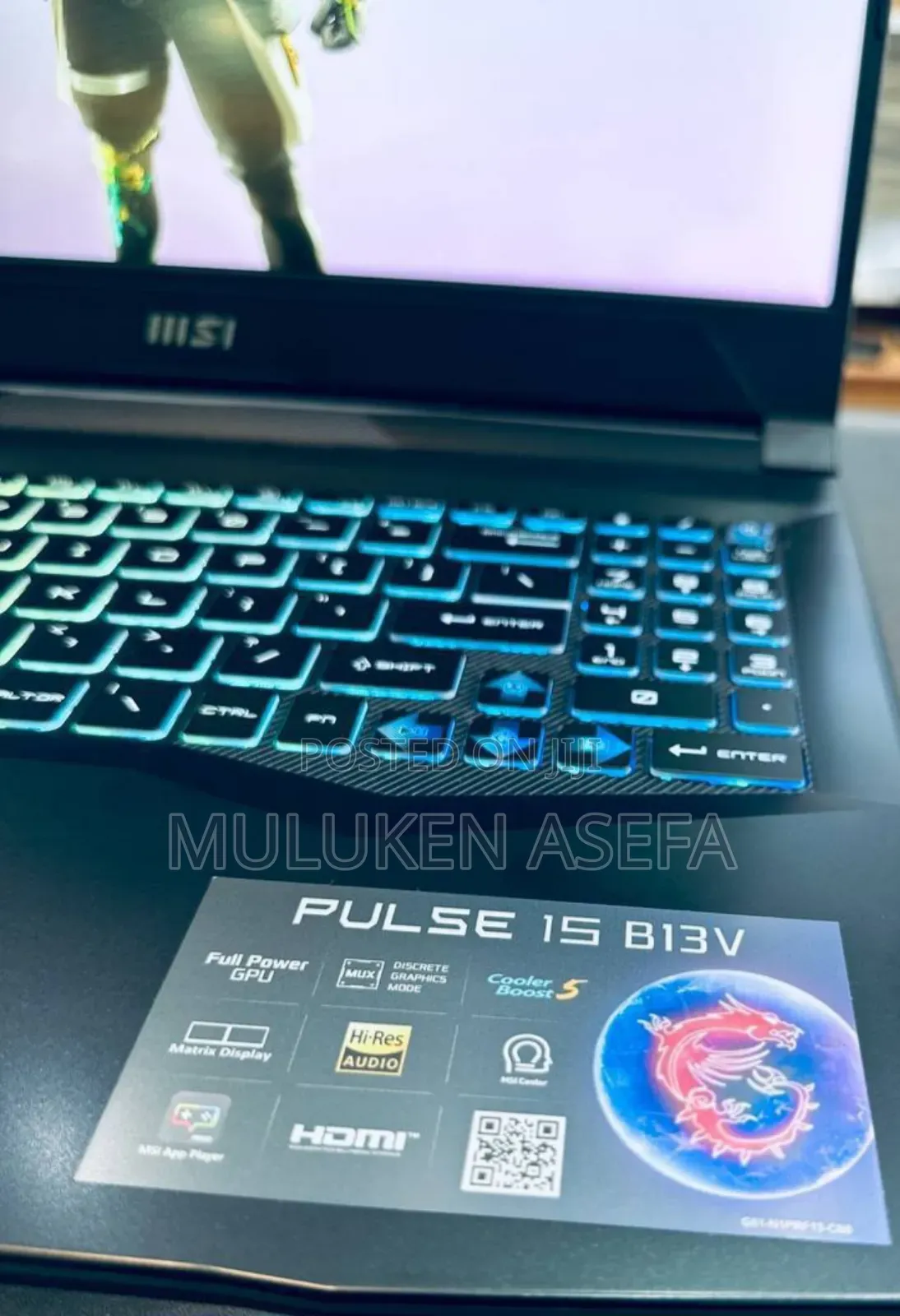 New Laptop MSI Pulse GL66 16GB Intel Core I7 SSD 1T