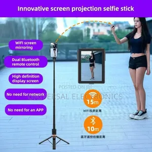 Photo - Pro Selfie_stick(Built-in Foldable Legs for Stable Support)