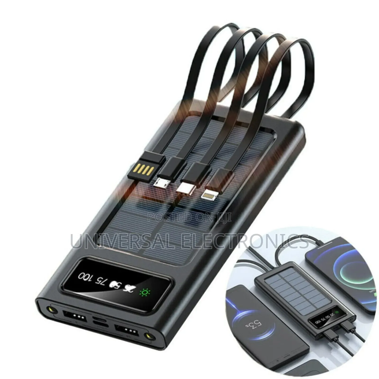 Universal Compatible + Dual Led Flashlight in ሶላር ፖወር Bank