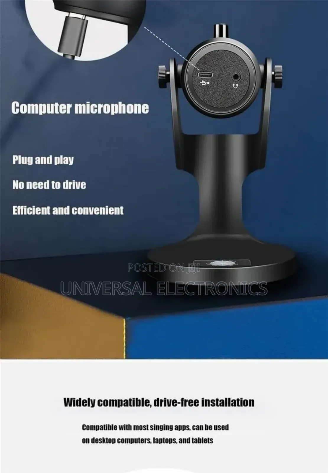 Plug Play RGB Microphone for Pc, Gaming Voice Recording