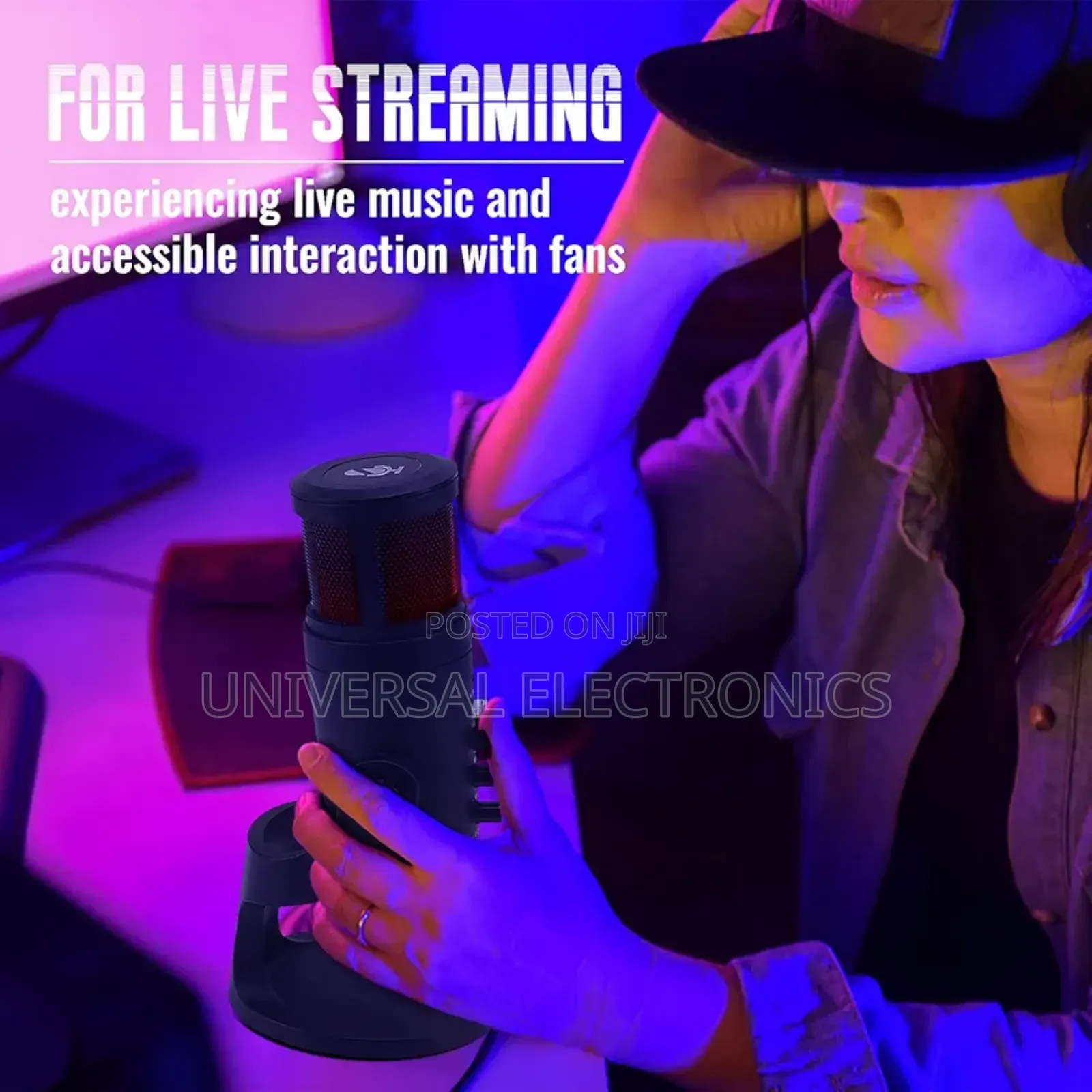 Pro-Level Usb Condenser Mic – With Vibrant RGB Stand