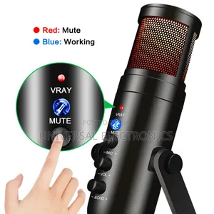 Photo - Colorful Sound! Usb Mic With RGB Lights Noise Filter